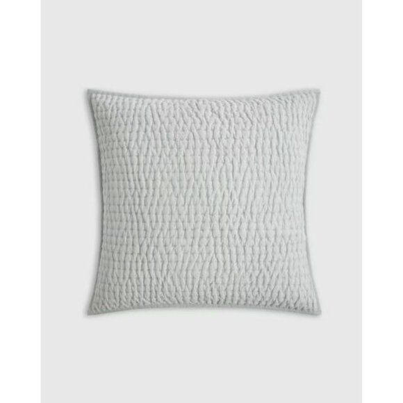 NWOT Quince Mist Euro 1 Sham – European Linen Cotton Stitch Quilted Pillow Cover - Picture 1 of 5